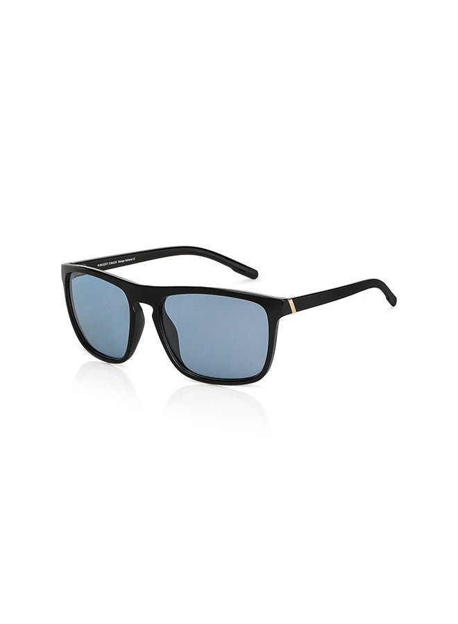 VINCENT CHASE Unisex Mirage Full Rim Wayfarer Frame Polarized & UV Protected Sunglasses VC S13981 - 54mm - Black - Image 1