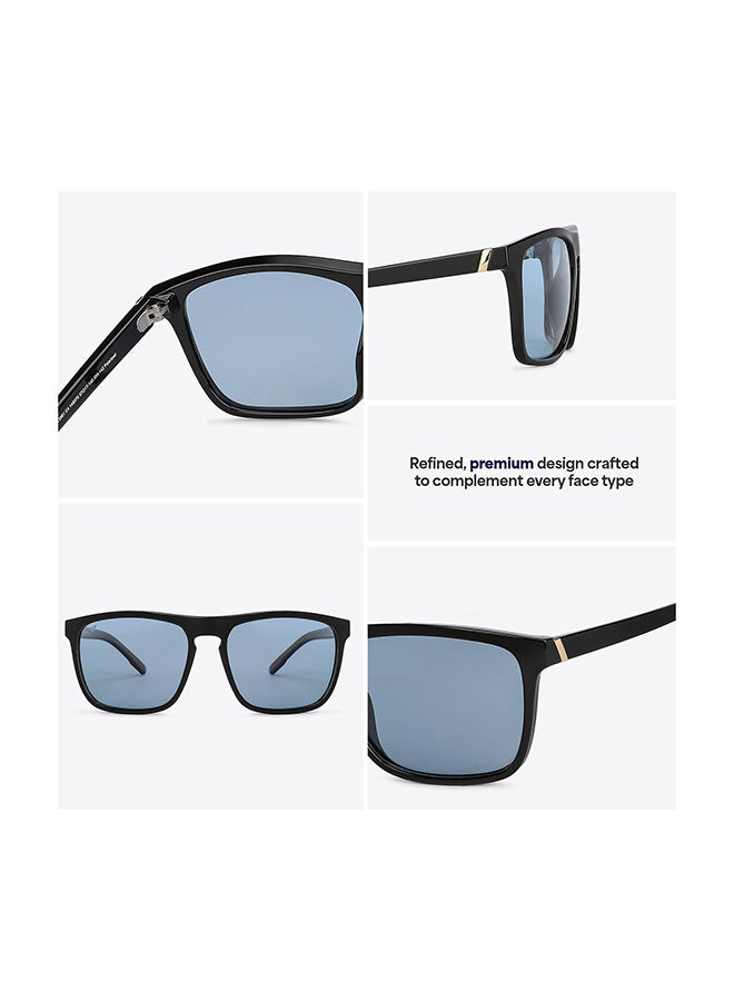 VINCENT CHASE Unisex Mirage Full Rim Wayfarer Frame Polarized & UV Protected Sunglasses VC S13981 - 54mm - Black - Image 2