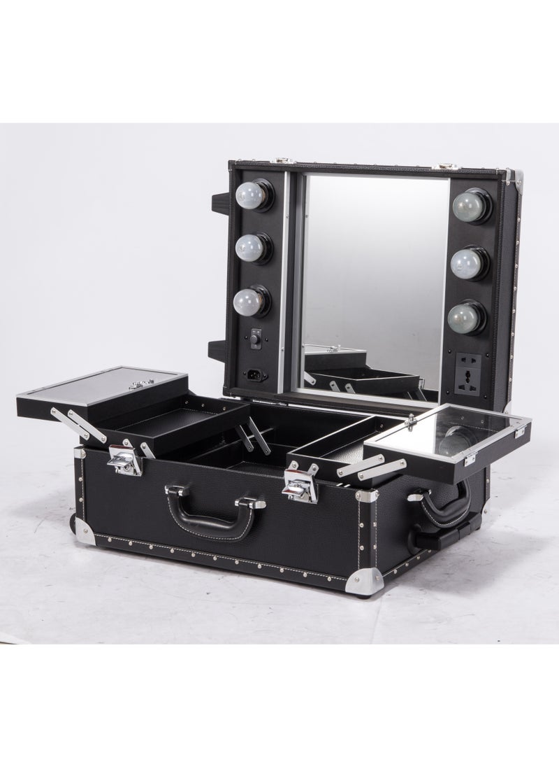 Makeup Cosmetic Train Case With Mirror And Lights - pzsku/Z17DAE621C2257D893B95Z/45/_/1719242949/52aaaeff-210f-49c0-9029-c36a4c5ec59c