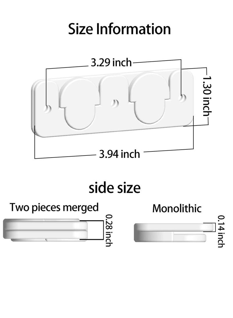 KASTWAVE Picture Frame Hangers 6 Pairs White French Studs Hidden Brackets Interlocking Z Bar Clips Wall Mounting Brackets Wall Shelves for Hanging Wall Painting Mirrors Artwork - Image 2