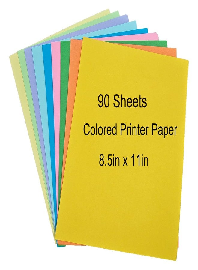 Luozong 8.5" x 11" Color Copy Paper, 90 Sheets Colorful Letter Size Paper, Bright Rainbow Color Paper for Crafts, Crafts, School Office Supplies - Image 1