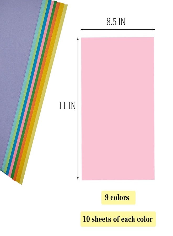 Luozong 8.5" x 11" Color Copy Paper, 90 Sheets Colorful Letter Size Paper, Bright Rainbow Color Paper for Crafts, Crafts, School Office Supplies - Image 4