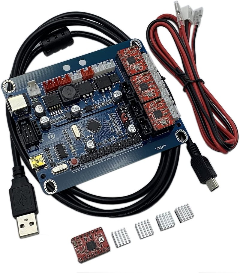 Doesbot AOLDHYY GRBL 1.1 A4988 Control Board CNC Controller Router CNC Engraving Machine Control Board 3018 3 Axis USB Control Laser Board Corexy Open Source with External Driver Interface - Image 1