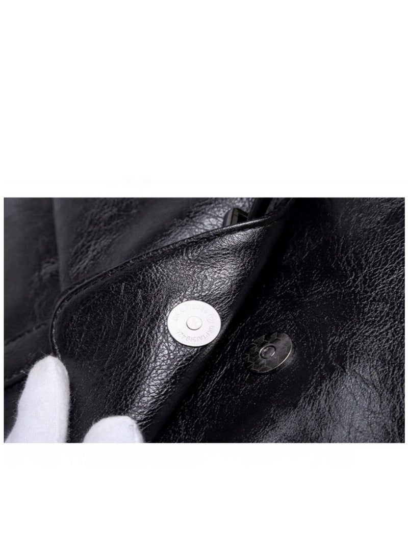 Generic Business Crossbody Bag Briefcase PU Leather Laptop Handbag Casual Crossbody Bag/Shoulder Bag Men Travel Work Office  - Image 5