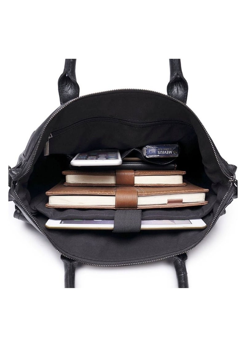 Generic Business Crossbody Bag Briefcase PU Leather Laptop Handbag Casual Crossbody Bag/Shoulder Bag Men Travel Work Office  - Image 2