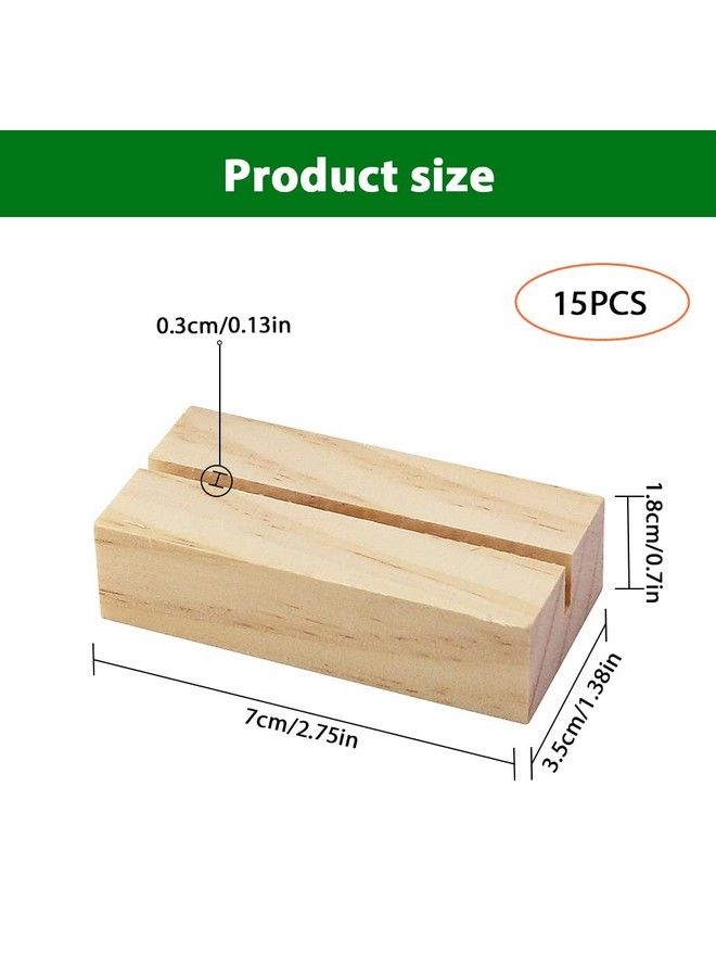 ISusser 15 Pieces Wood Table Number Stands Wood Place Card Holders Picture Holder Acrylic Sign Holdersr For Ceremony Birthday Party Home Decoration - Image 3