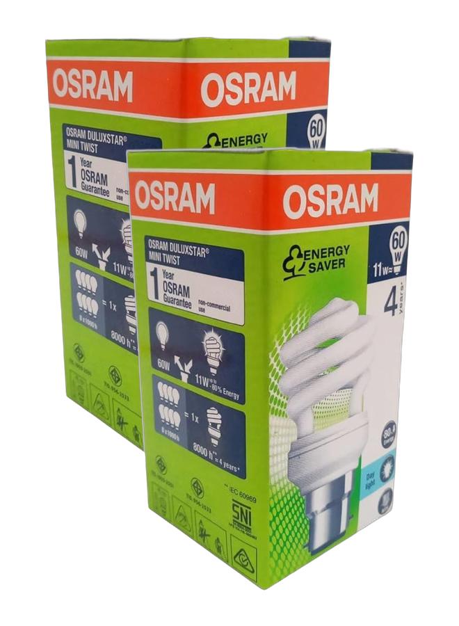 Osram DULUX Superstar Mini TWIST | Fluorescent 11W, Pin Base B22d, Day Light/865-640lm - Image 1