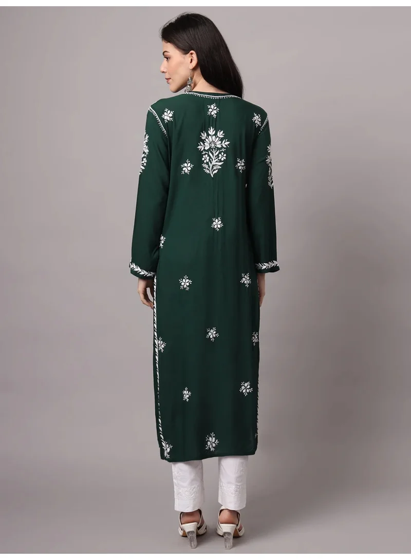 Alaya Hand Embroidered Chikankari Modal Kurta-AL4059