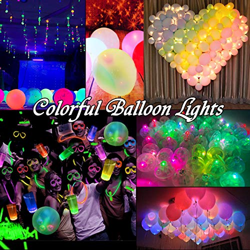 Aogist 100pcs Warm White LED Balloon Light,Round Led Flash Ball Lamp for Paper Lantern Balloon,Indoor Outdoor Party Event Fun Birthday Party Wedding Decoration Supplies - Image 5