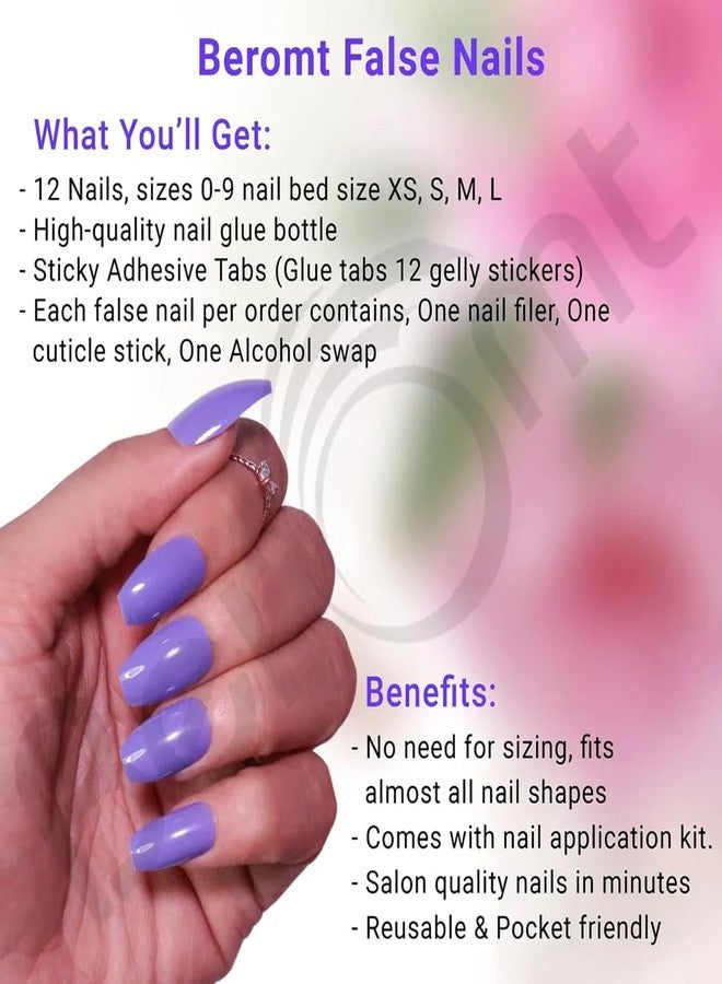 Beromt Press On Nails Printed Multicolor Casual Style Nails For Women Professsionals - BFN702CN - Image 5