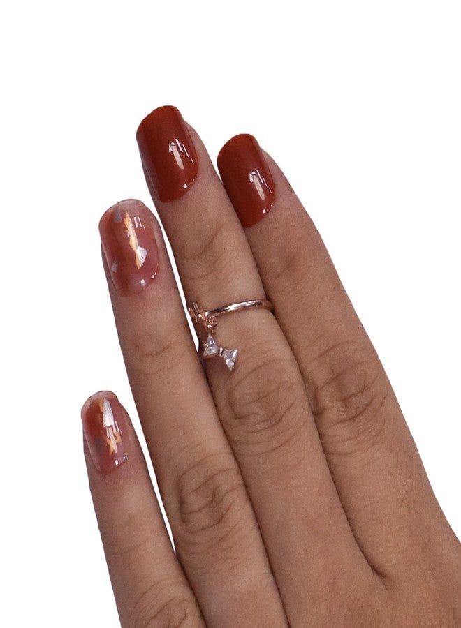 Beromt Press On Nails Printed Multicolor Casual Style Nails For Women Professsionals - BFN702CN - Image 2