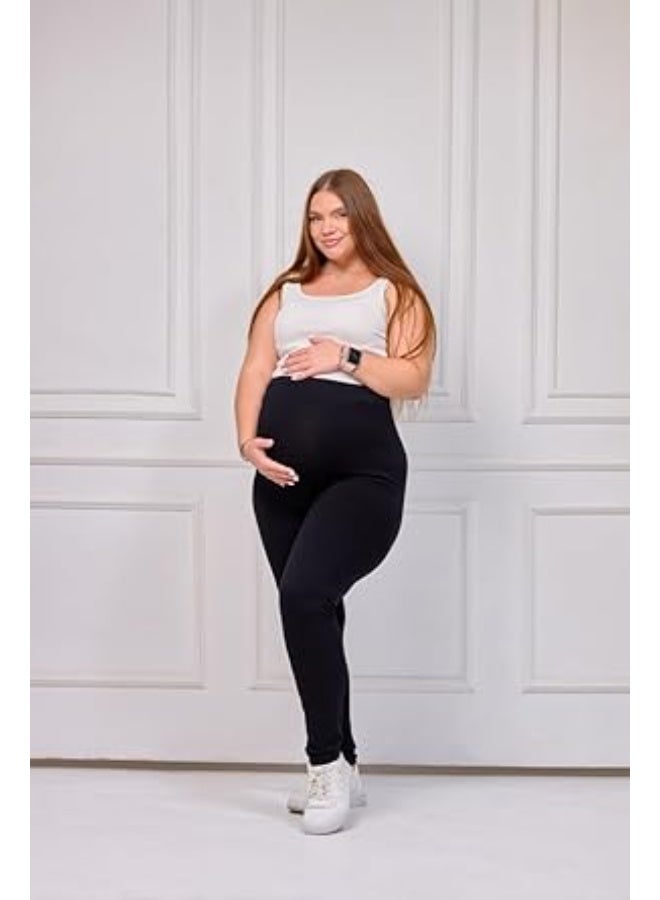 توباي استرتش قطن للحوامل  – بنطال مريح ومرن بخامة ناعمة وتصميم يدعم البطن طوال فترة الحمل - Image 2