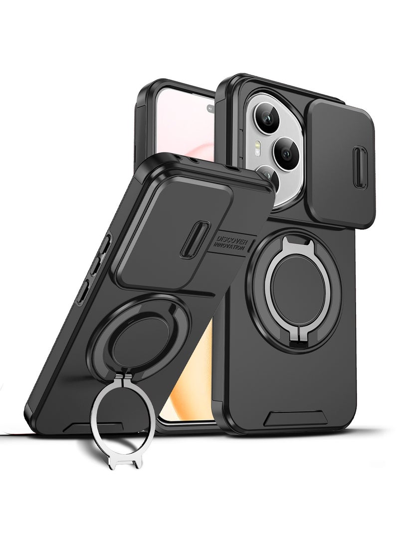 General Case is compatible with the Honor 400 Pro with built-in sliding lens protection and 360° rotatable ring stand and hinge protection  - Image 1