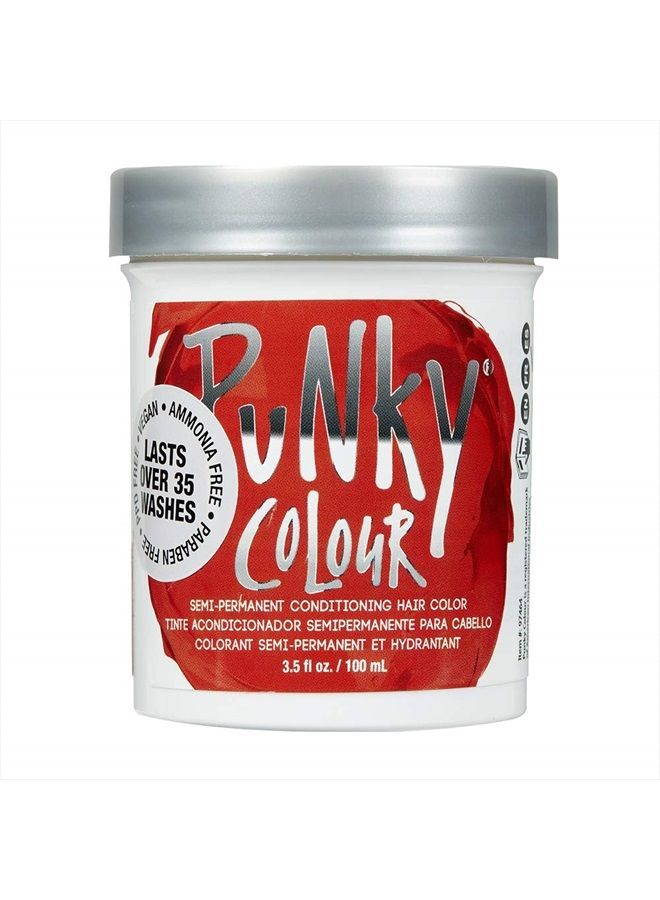 Punky صبغة شعر فاير شبه دائمة، صبغة شعر غير ضارة، نباتية، خالية من البارابين والبارابين، تتحول إلى لون شعر نابض بالحياة، صبغة شعر سهلة الاستخدام والتطبيق، تدوم حتى 25 غسلة، 3.5 أونصة - Image 1
