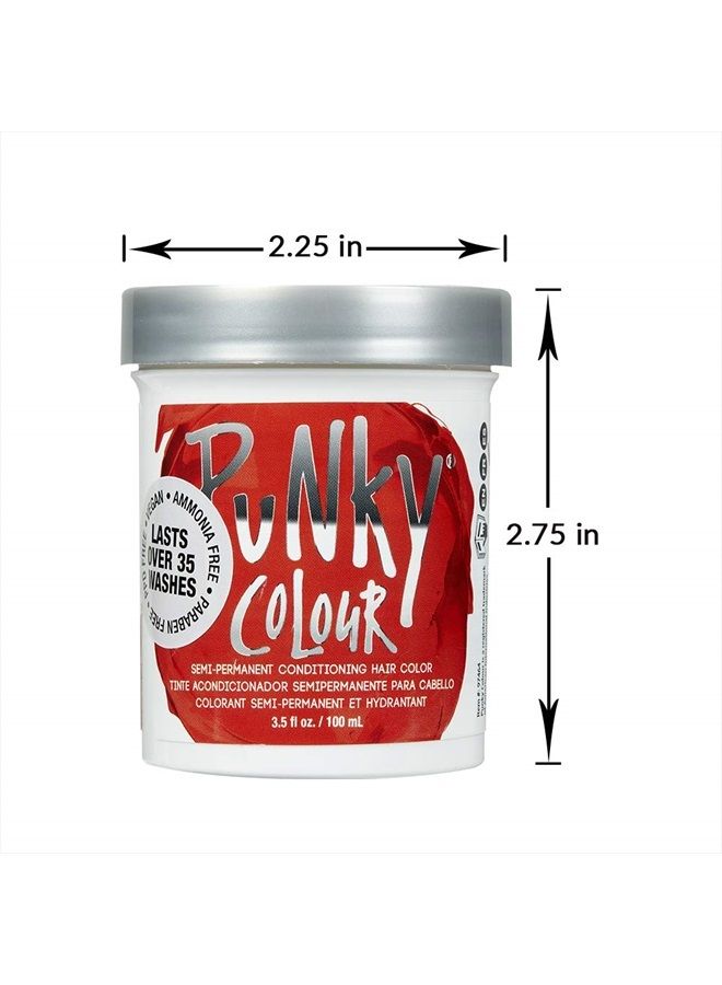 Punky صبغة شعر فاير شبه دائمة، صبغة شعر غير ضارة، نباتية، خالية من البارابين والبارابين، تتحول إلى لون شعر نابض بالحياة، صبغة شعر سهلة الاستخدام والتطبيق، تدوم حتى 25 غسلة، 3.5 أونصة - Image 5