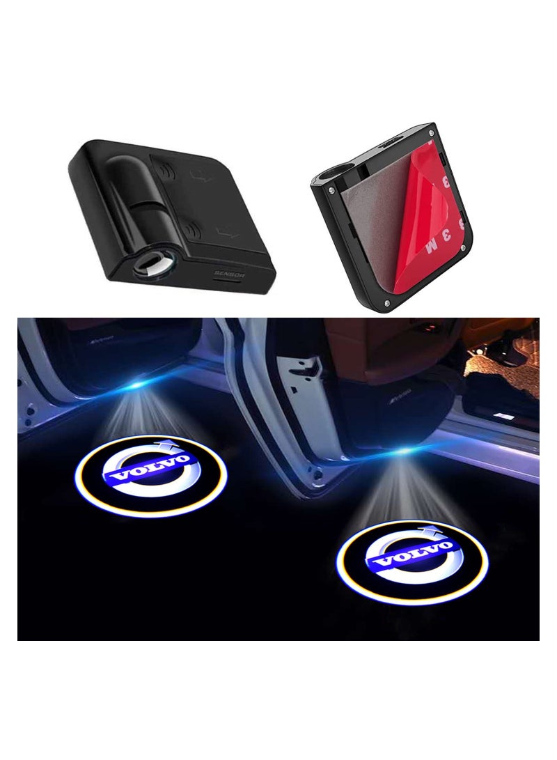 SYOSI 2PCS Wireless Car Door Logo Light, LED Courtesy Welcome Projector Wireless LED Car Door Lights Car Door Shadow Light Ghost Shadow Courtesy Lights LED Logo Door Lights Compatible with Volvo Most Models - Image 1