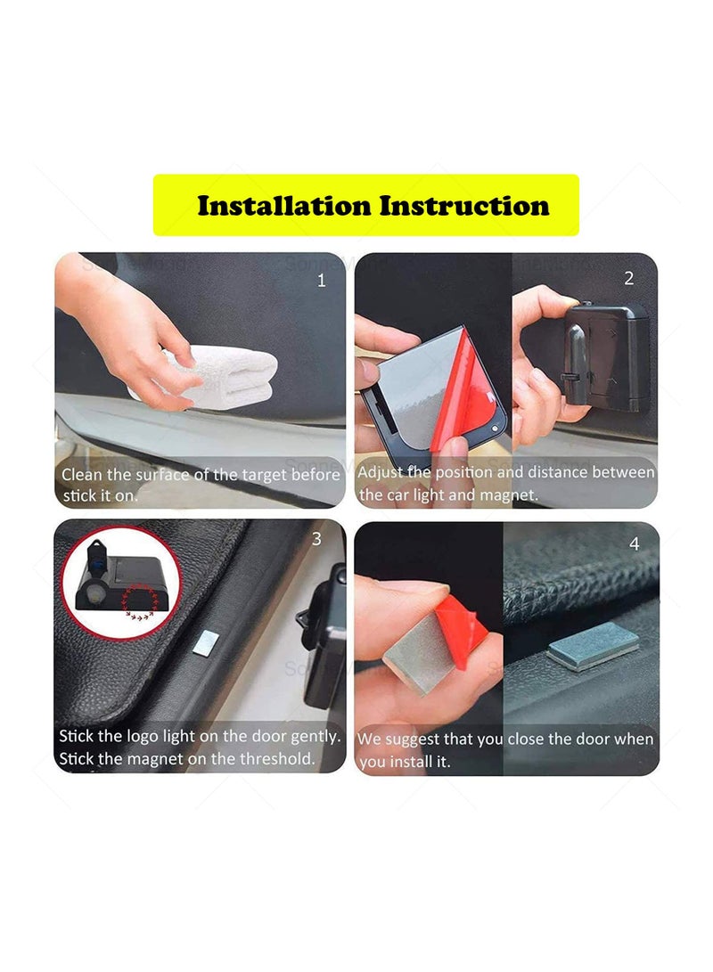 SYOSI 2PCS Wireless Car Door Logo Light, LED Courtesy Welcome Projector Wireless LED Car Door Lights Car Door Shadow Light Ghost Shadow Courtesy Lights LED Logo Door Lights Compatible with Volvo Most Models - Image 3