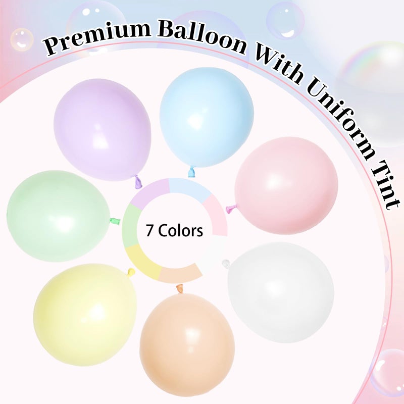 Leraqertra 164pcs Pastel Balloon Arch, Pastel Balloon Garland with Pastel Pink Purple Yellow Blue Green Orange Balloons for Easter Rainbow Baby Shower Birthday Party Decorations - Image 4