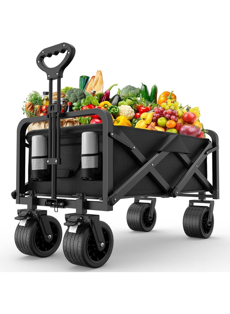 DubaiGallery Compact Folding Utility Cart – 66×48×91 cm, 5-Inch Durable Wheels - Image 3