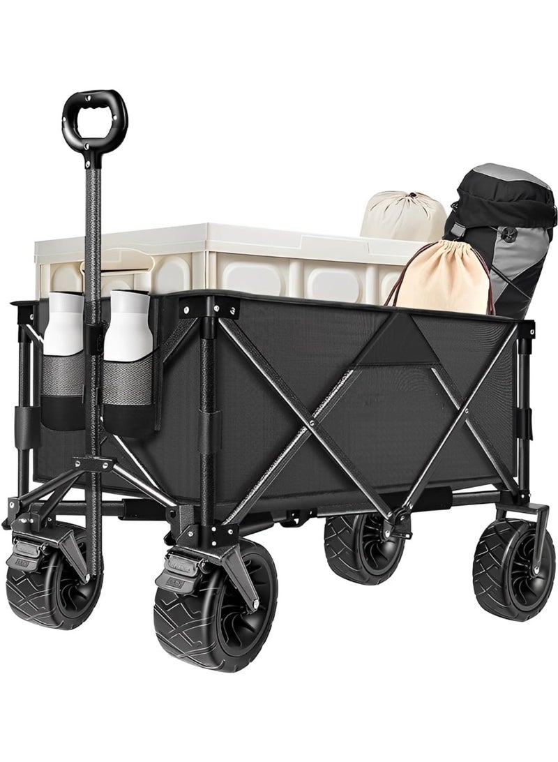 DubaiGallery Compact Folding Utility Cart – 66×48×91 cm, 5-Inch Durable Wheels - Image 4