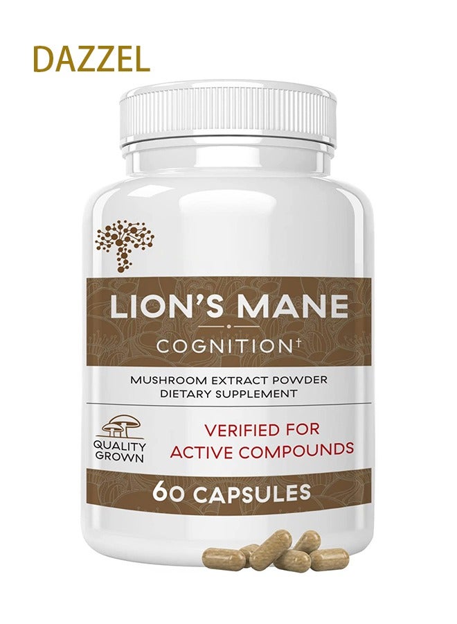 DAZZEL Visit the Real Mushrooms Store Lion's Mane Cognition Capsules (60Pieces) - Image 1