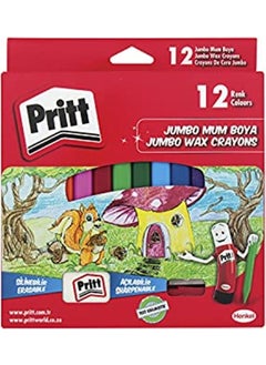 Pritt 12-Pack Jumbo Triangle Erasable Pastel Crayons (Crayon) + Eraser and Sharpener Gift Card  - Image 1