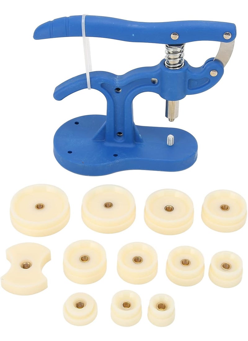 HURRISE Watch Back Press Tool Watch Press Watch Press Tool Professional 12 Piece Watch Press Set Watch Case Back Press Watch Back Press Watch Back Case Closer Include Metal 12 Dies  - Image 5