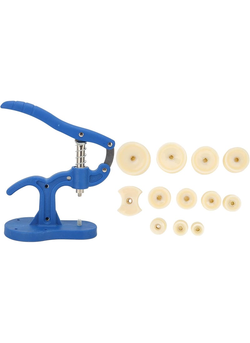 HURRISE Watch Back Press Tool Watch Press Watch Press Tool Professional 12 Piece Watch Press Set Watch Case Back Press Watch Back Press Watch Back Case Closer Include Metal 12 Dies  - Image 4