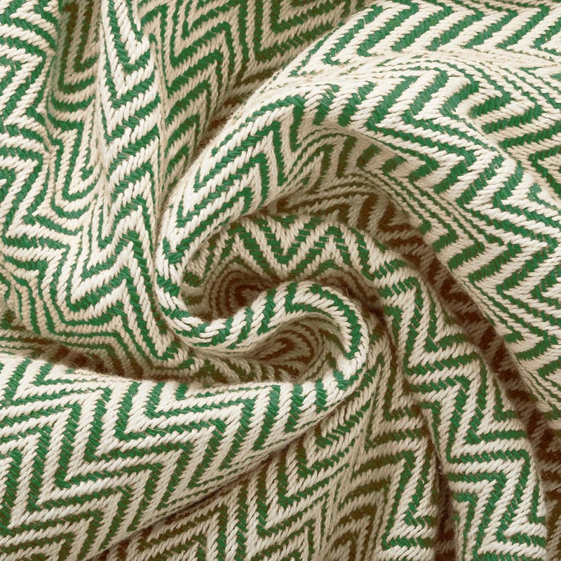 Americanflat 100% Cotton Throw Blanket for Couch - 50x60 Sage and Beige Throw Blanket for Bed or Sofa - Machine Washable, All Seasons Neutral Lightweight Throw Blanket for Indoor or Outdoor Use - Image 3
