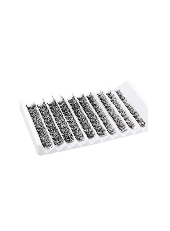 GlamKit Lash Clusters, 140pcs Cluster Lashes 14-16mm Wispy Individual Lashes Extensions Natural Look Lashes D Curl Fluffy Cluster Lashes DIY Eyelash Extension - Image 2