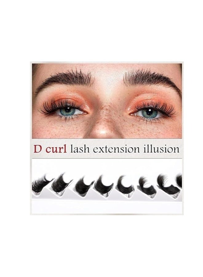 GlamKit Lash Clusters, 140pcs Cluster Lashes 14-16mm Wispy Individual Lashes Extensions Natural Look Lashes D Curl Fluffy Cluster Lashes DIY Eyelash Extension - Image 4
