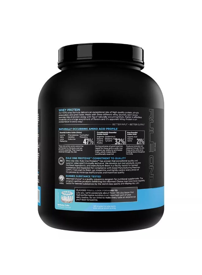 Rule 1 Proteins Rule1 Whey Protein (2240 g, Birthday Cake) - Image 3