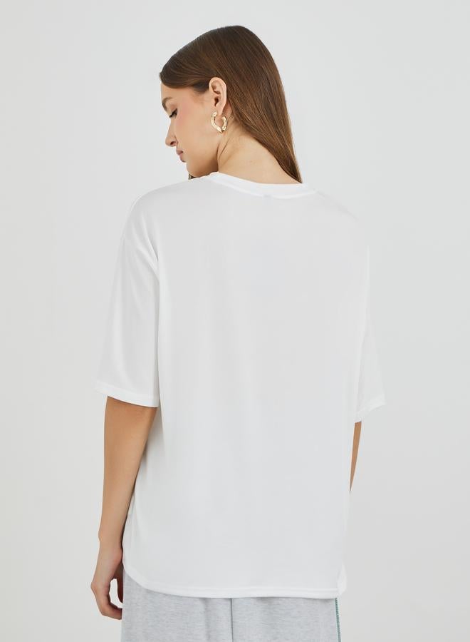 Take Two Graphic Printed Oversized T-Shirt - Image 4