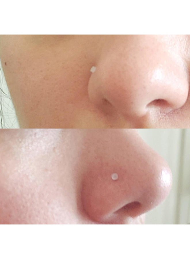 QWALIT Clear Nose Rings Studs L Shape Piercing Retainer Flexible Nose Bone Flesh Skin Color Nostril Piercing Retainer for Work 18g 20g Flat Top, 1.0mm, Plastic - Image 3