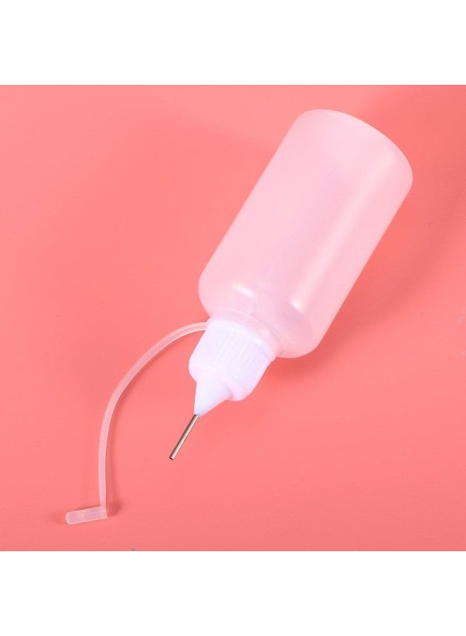 klarako Squeezable Needle Tip Liquid Dropper Filling Bottles Plastic 30ml (White) - 10 Pieces - Image 3