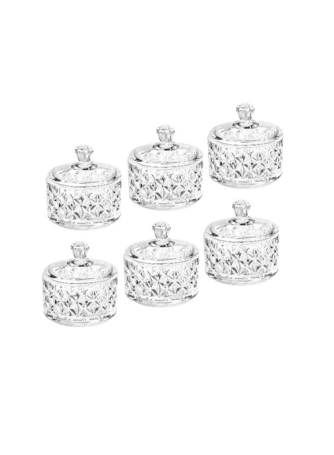 Alhomaidhi A set of 6 glass bowls for serving sweets, nuts, dates, and all other presentations and occasions. - Image 2