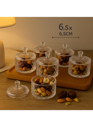 A set of 6 glass bowls for serving sweets, nuts, dates, and all other presentations and occasions. - pzsku/Z17DBCFC152A47963BDF0Z/45/1759306956/6b873c9e-8888-4d78-a742-0262a2679aaa