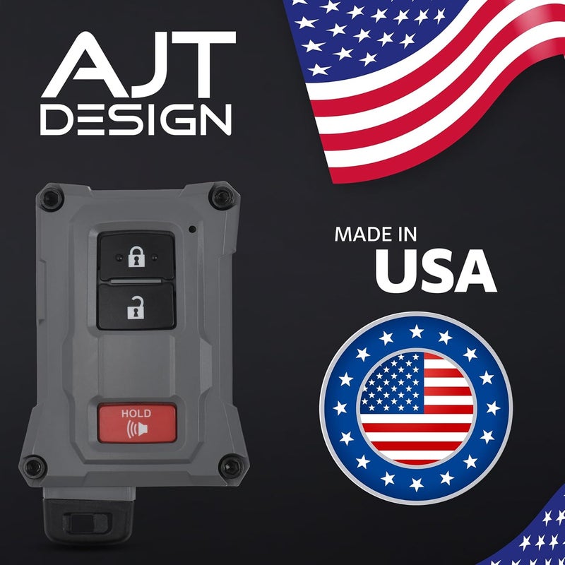 AJT DESIGN Replacement Key Fob Case for Toyota Tacoma, Tundra, 4Runner V1.5 - Cement - Image 5