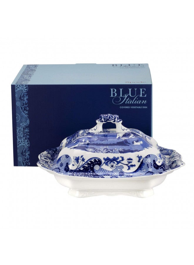 Spode Blue Italian Covered Vegetable Dish | 12 Inch Serving Dish and Dinner Table Centerpiece | Made of Fine Porcelain | Microwave and Dishwasher Safe - Image 3