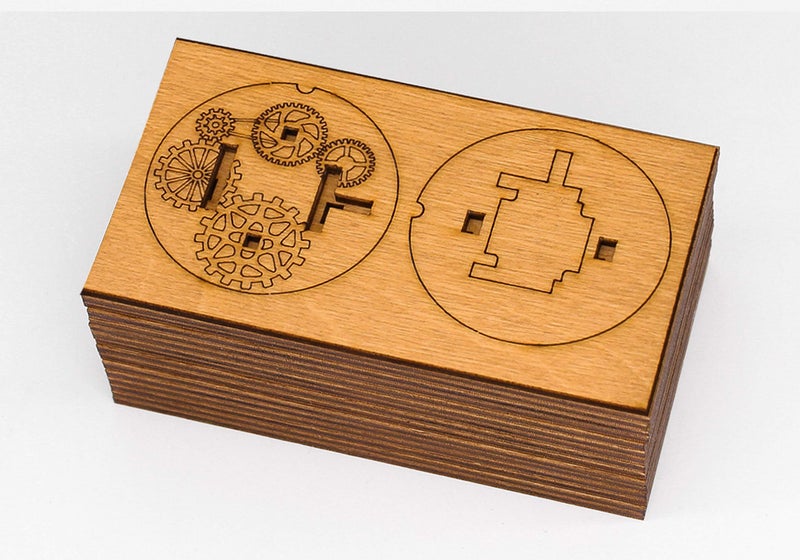 iDventure Kryptos - 3D Puzzle Box with a Secret Code - Cryptex Money Box - Adults' Small Gift Wooden Treasure Box - Escape Room Game - Image 4