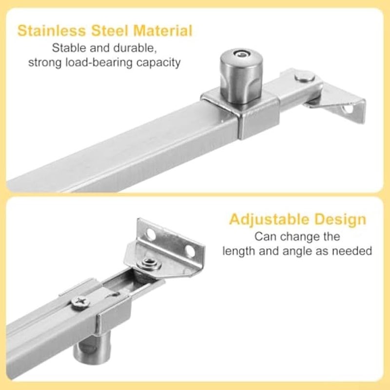 B Folding Style Window Opening Limiter Stainless Steel Casement Stopper 7 Stage Adjustment 0 120 Degree - Image 3