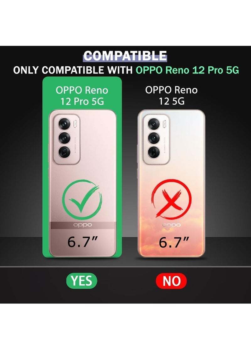 BORTONY OPPO Reno 12 Pro Case Cover Soft Silicone Case Shockproof Matte Finish Back Cover with Camera Protection Case for OPPO Reno 12 Pro - Image 2