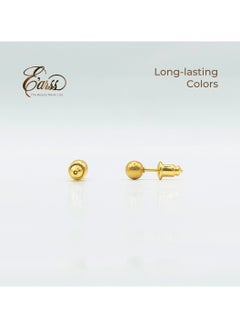 4 Mm Ball Gold Stud | Stainless Steel | 18K Gold Plated - pzsku/Z17DBE94FC62DFA27E4C9Z/45/_/1735816538/64ddfd4a-b966-45a3-99b2-397183f132dd