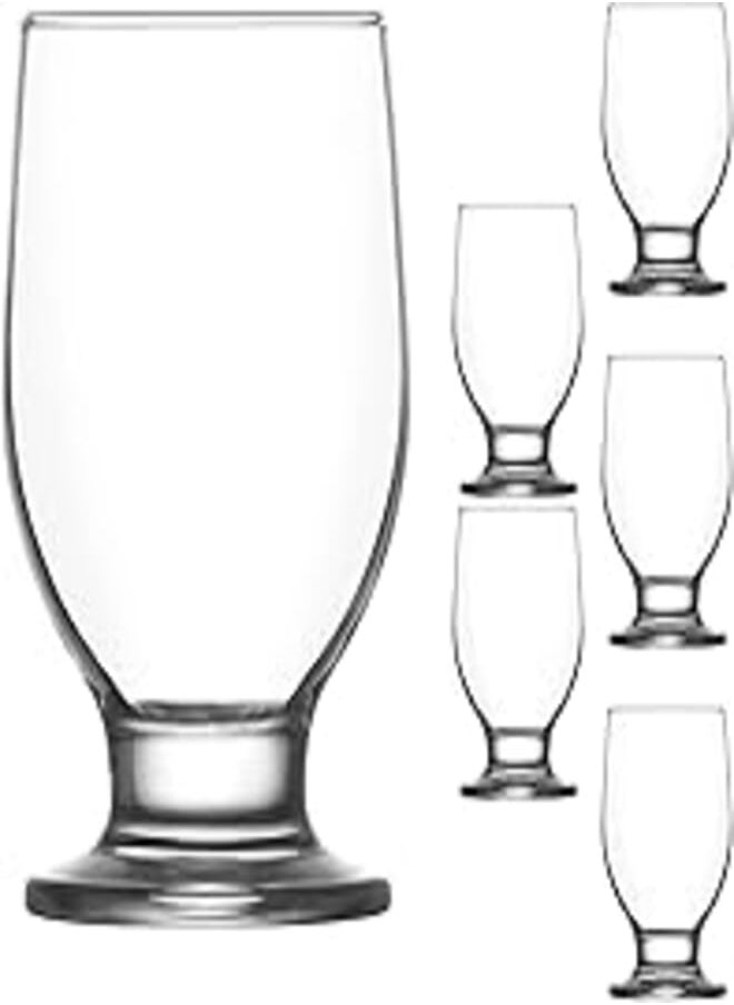 LAV LAV RENA Glass / 215 cc - 7.25 Oz / 6 Pcs/Elegant design, Trusted Brand, Attractive shape of Sparkling Drink, Sparkling Drink, Soft Drink, Smoothies, Juices, Cocktails/High Quality Materials 