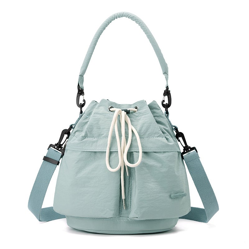 Colorful Fox Korean Niche Design Women'S Nylon Cloth Shoulder Crossbody Handbag Commuter Bucket Bag - Image 1