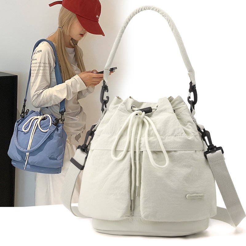 Colorful Fox Korean Niche Design Women'S Nylon Cloth Shoulder Crossbody Handbag Commuter Bucket Bag - Image 4