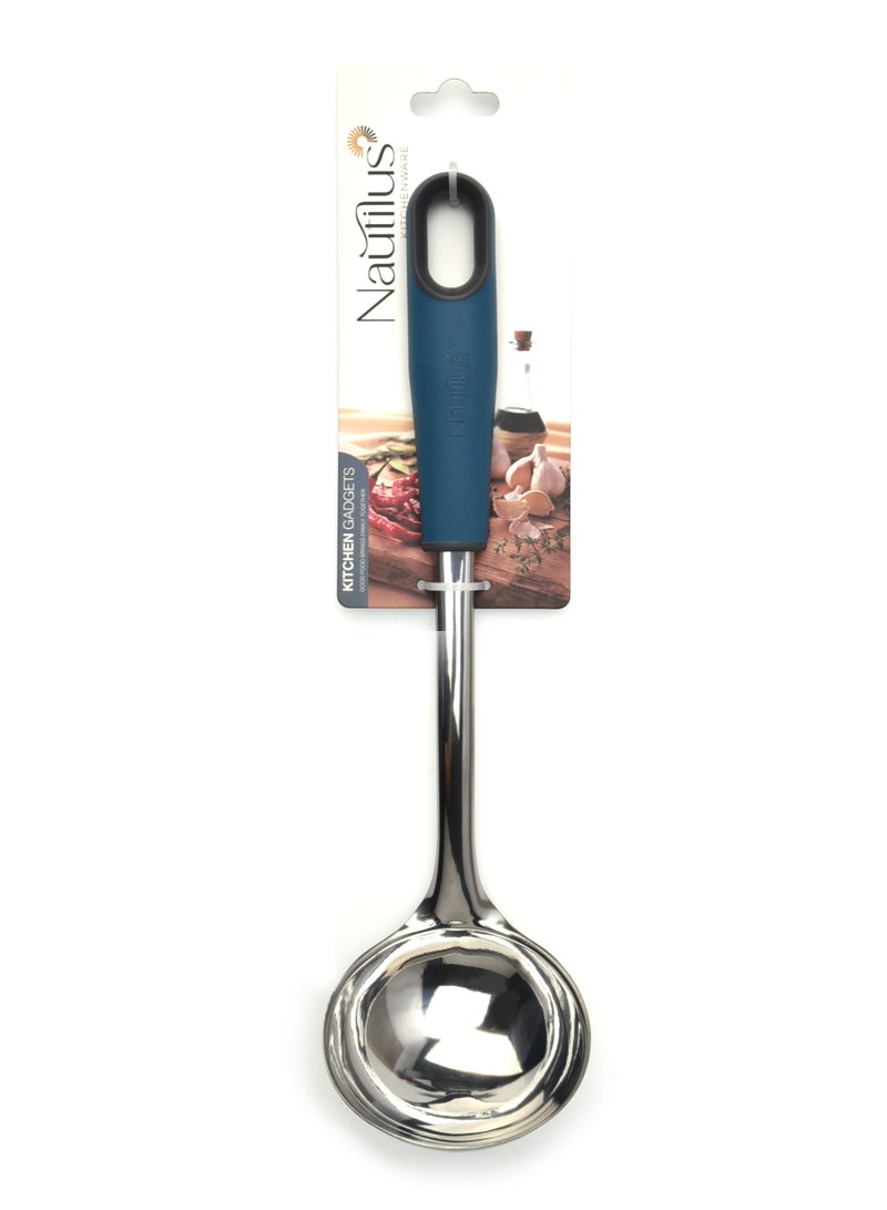 nautilus Nautilus Soft Touch Handle SS Ladle Blue/Grey Color 29X8.7X6.8 Cm  - Image 3