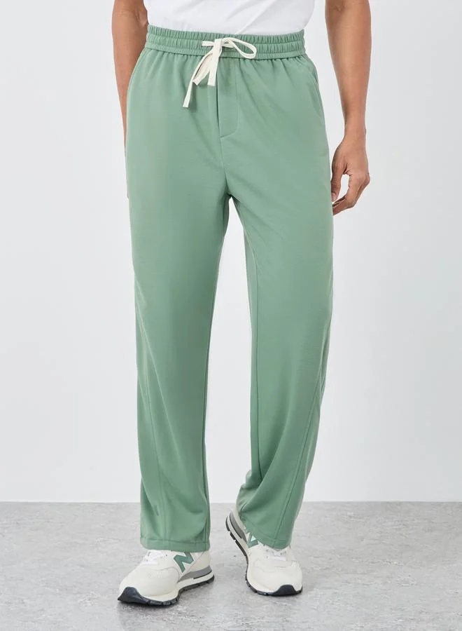 Styli Styli Oversized Open Hem Joggers with Panel Detail