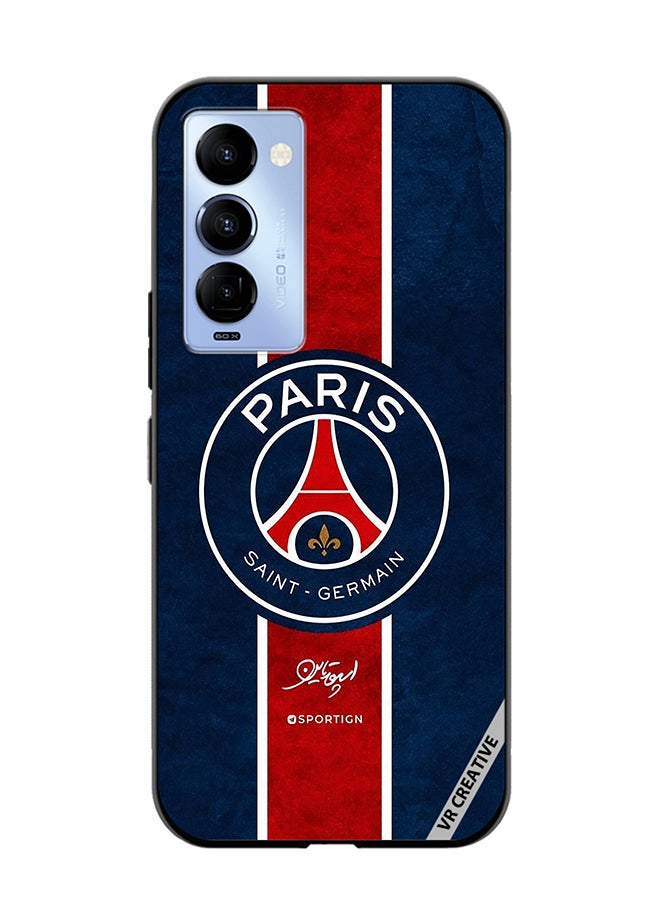 VR CREATIVE Protective Case Cover For Tecno Camon 18/18 P Paris Saint Germain Design  Multicolour - Image 1