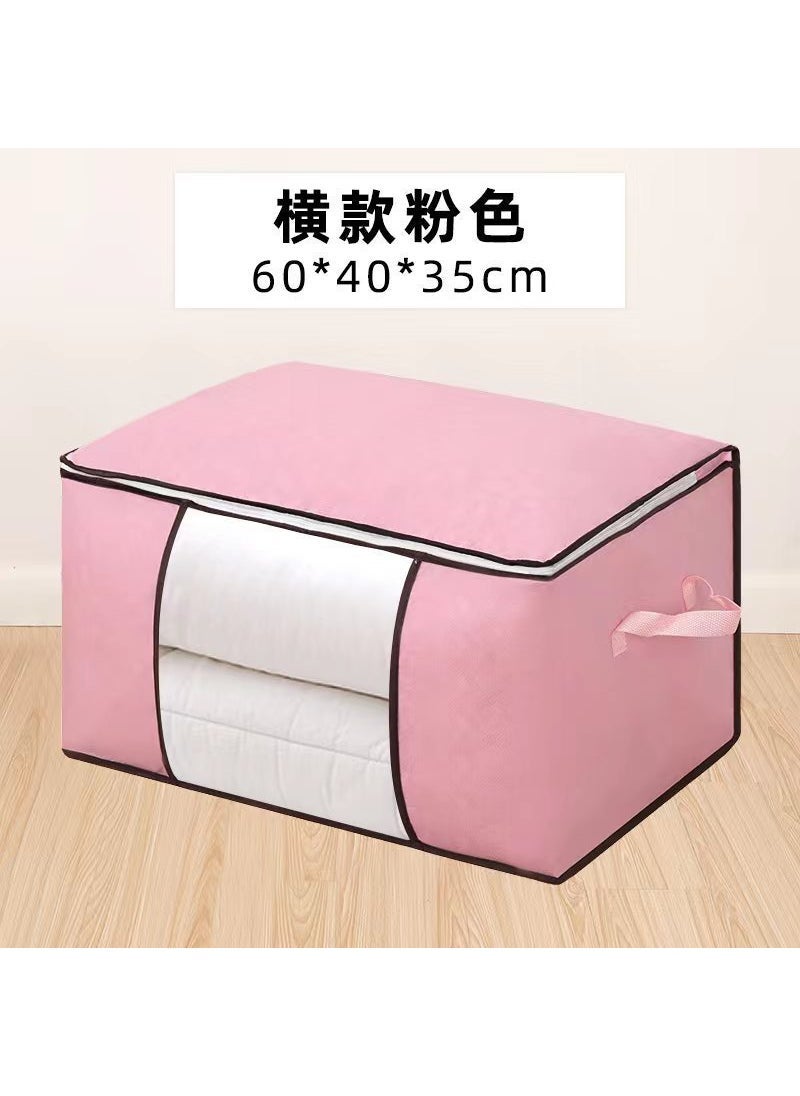 Storage bag moisture-proof mildew-proof clothes quilt finishing bag quilt clothing cloth bag moving packing bag artifact pink horizontal
